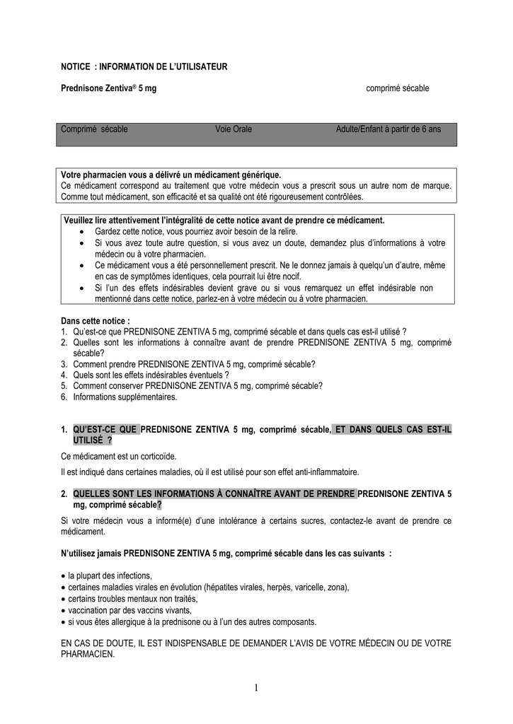 prednisolone 20 mg generique de quel medicament
