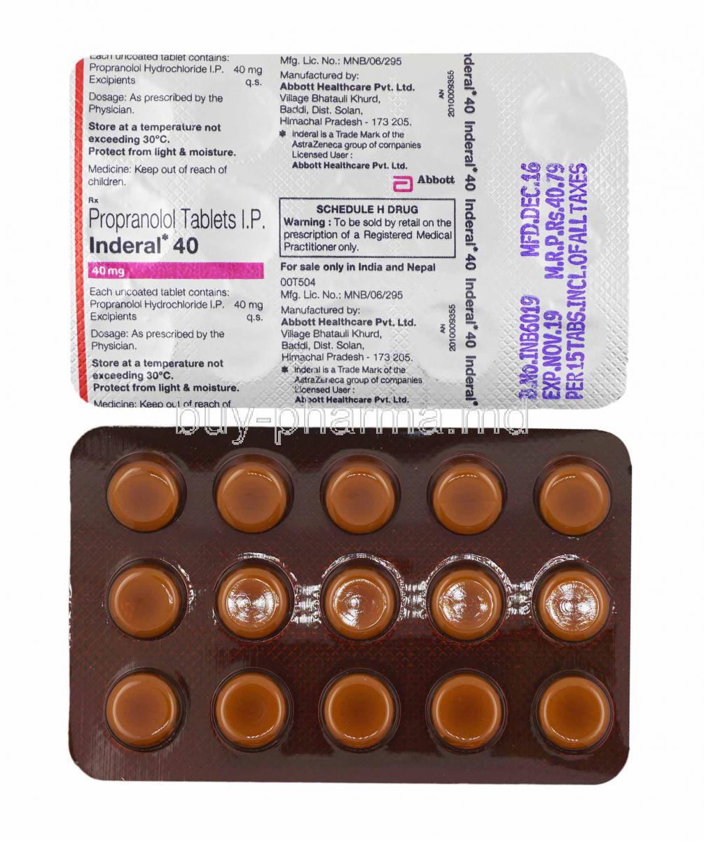 Propranolol 40mg Nhs