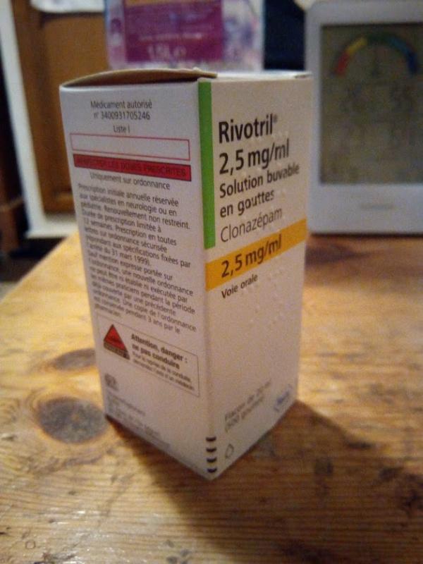 Rivotril gouttes prix france