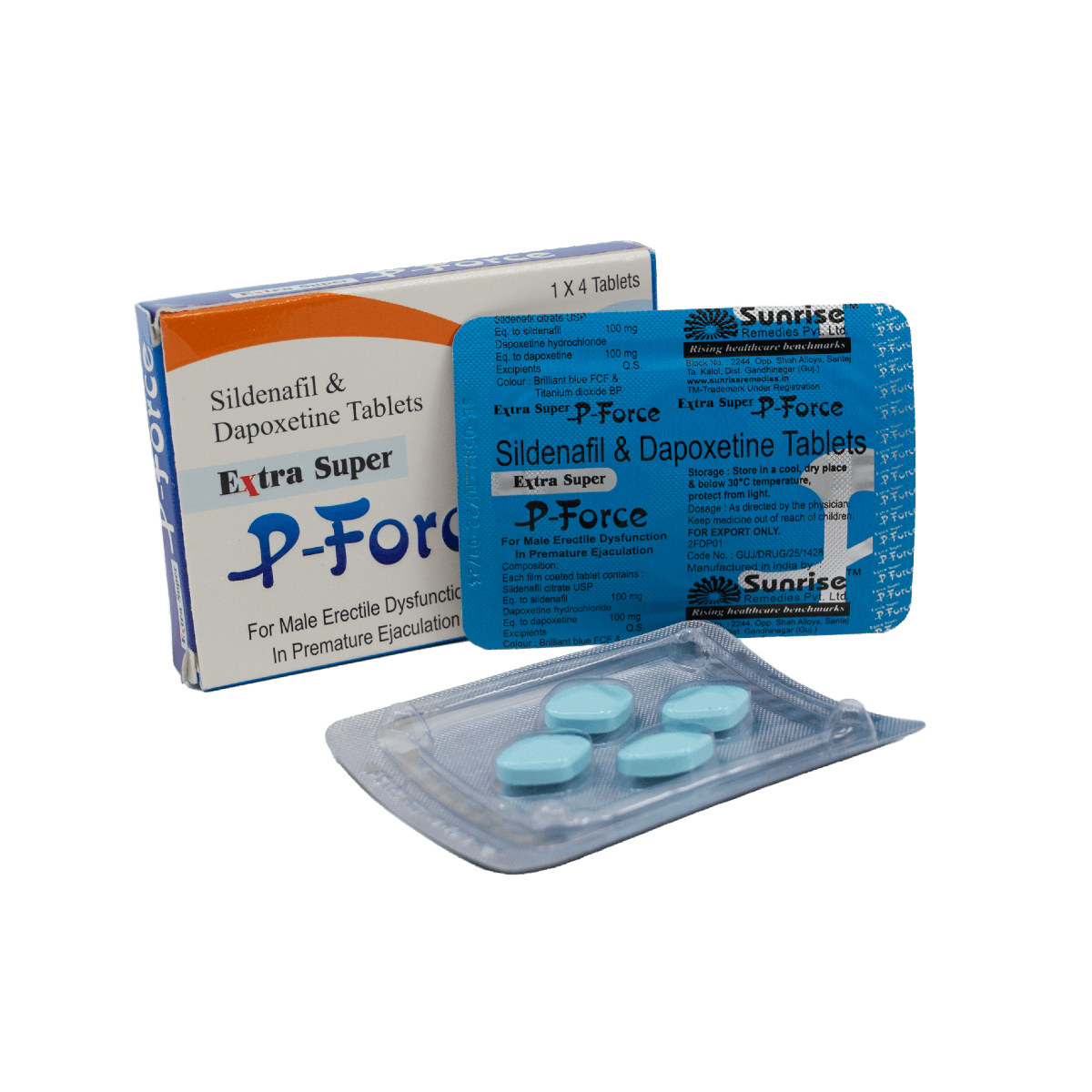 Super p force (sildenafil 100 dapoxetine 60)