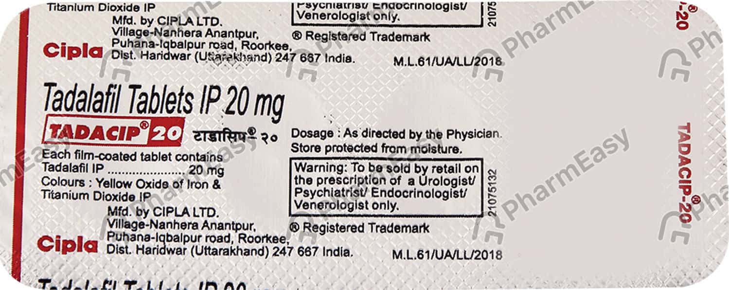 Tadacip 20mg Cipla
