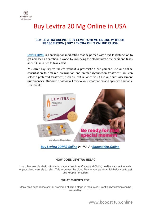 Vardenafil 20mg generika